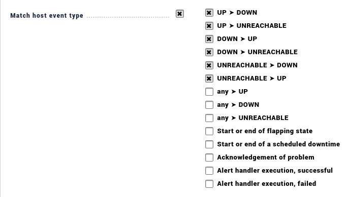 In WATO eine Zammad Host Notification Rule konfigurieren (Conditions)
